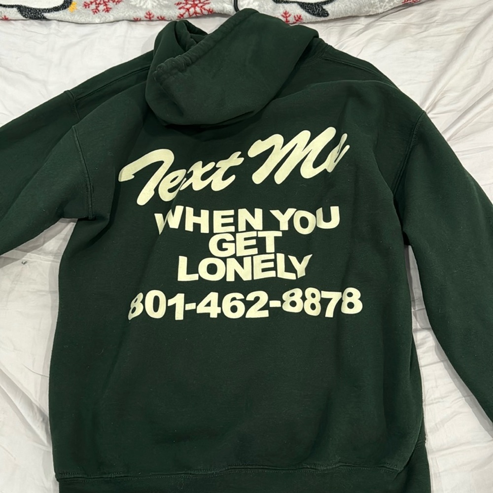 lonely ghost “ text me when you get lonely “ hoodie